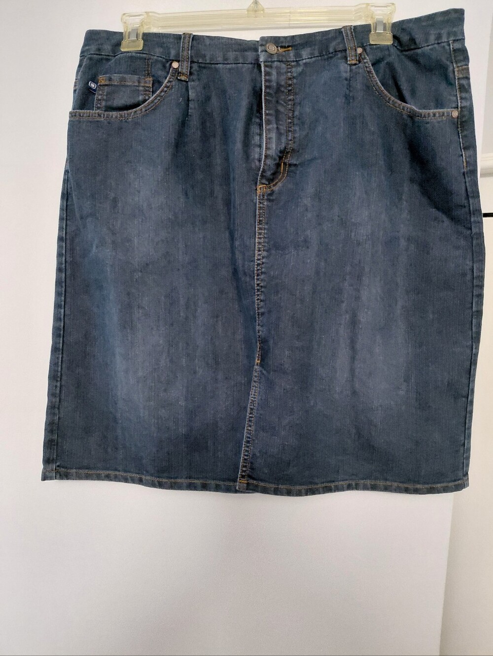 Dark Indigo Denim Pencil Skirt